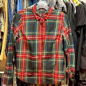 Jcrew plaid blouse